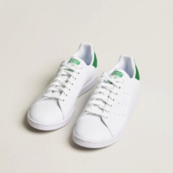 NEW Adidas Originals Stan Smith J Sneakers White Green Primegreen Size 7 - Picture 2 of 9